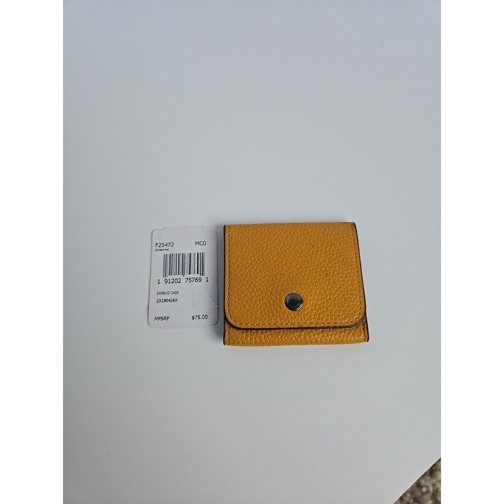 Coach Leather Earbud Case
